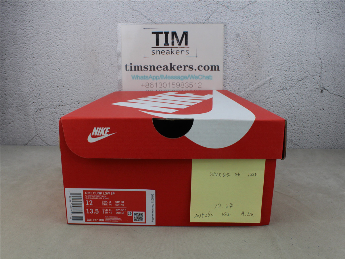 M Batch Nike Dunk Low University Red CU1727-100